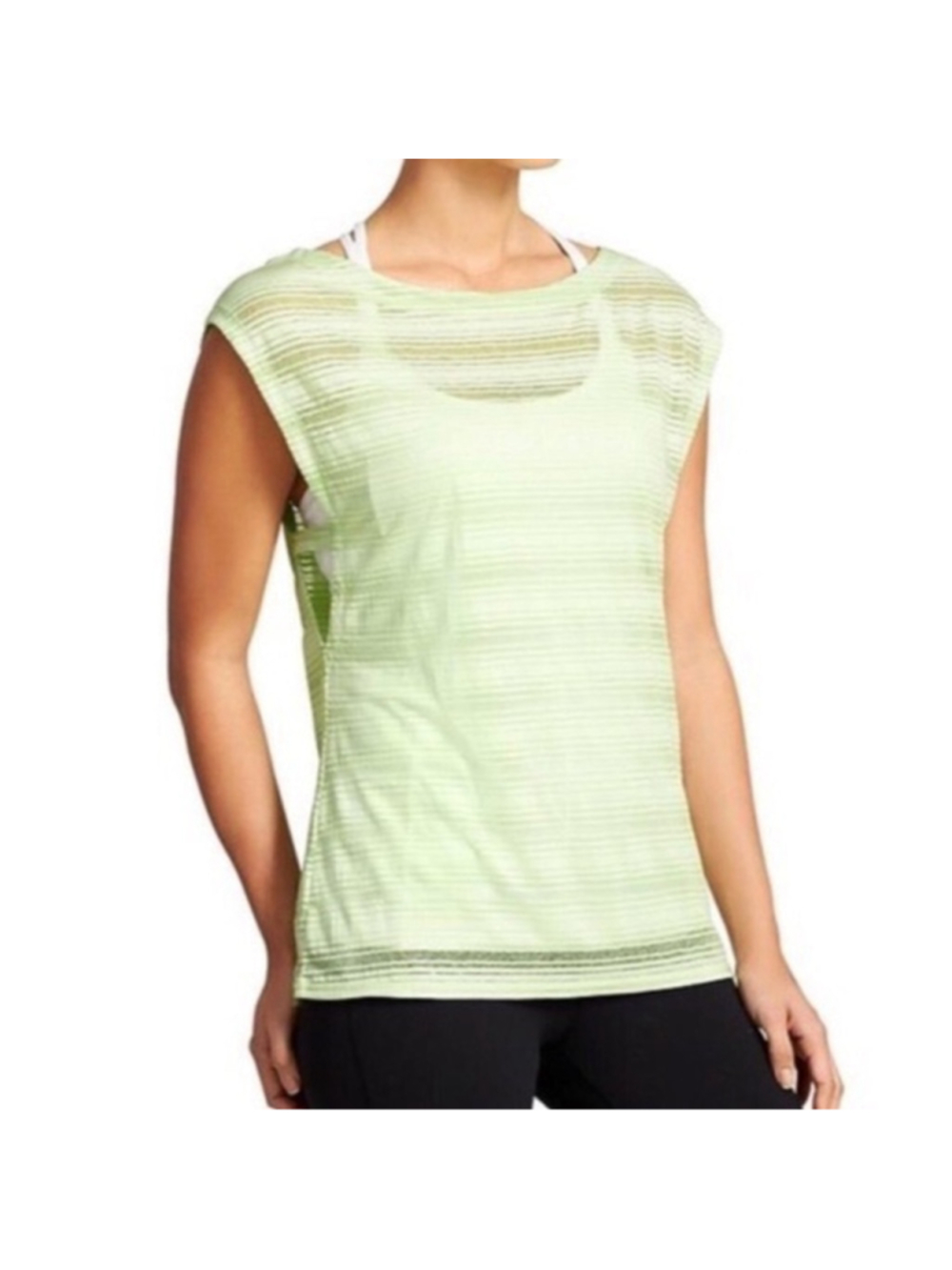 NWT Athleta Vitality Striped Tee Green Size XXS